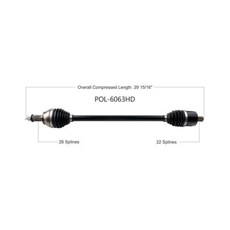 Wide Open Heavy Duty CV Axle for POL HD FRONT L/R RZR XP 1000 EPS POL-6063HD